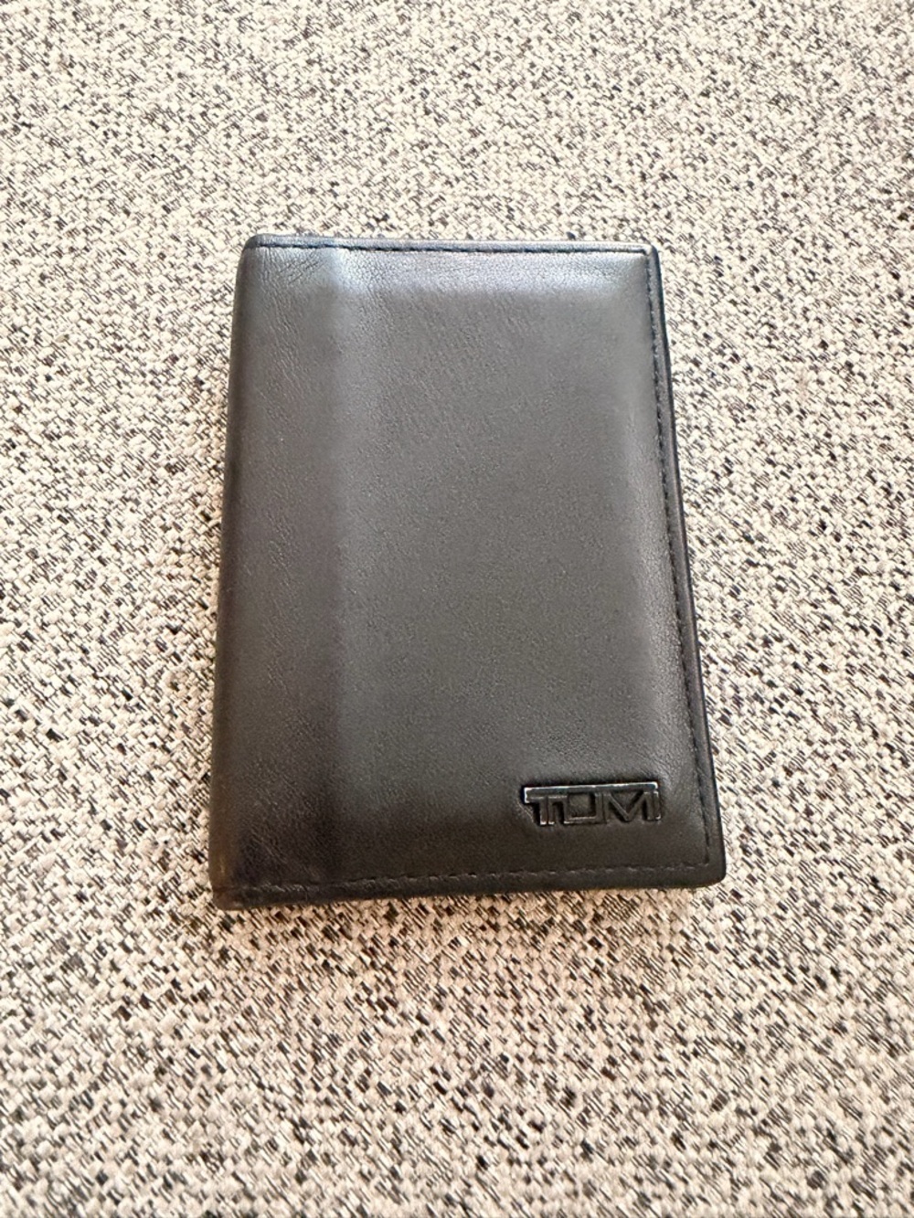 Tumi Black Leather Bifold Wallet